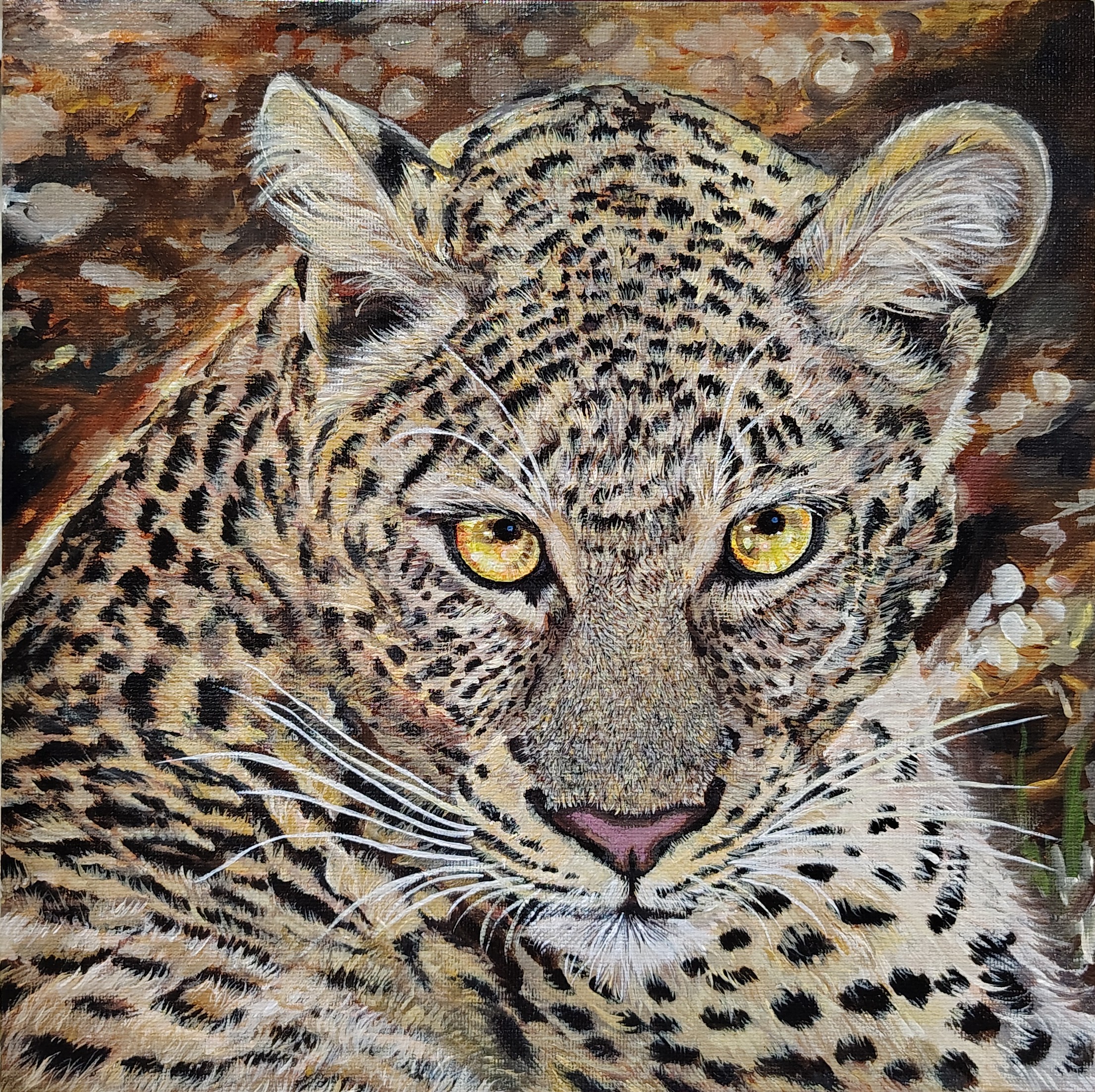 Leopard Portrait Painting