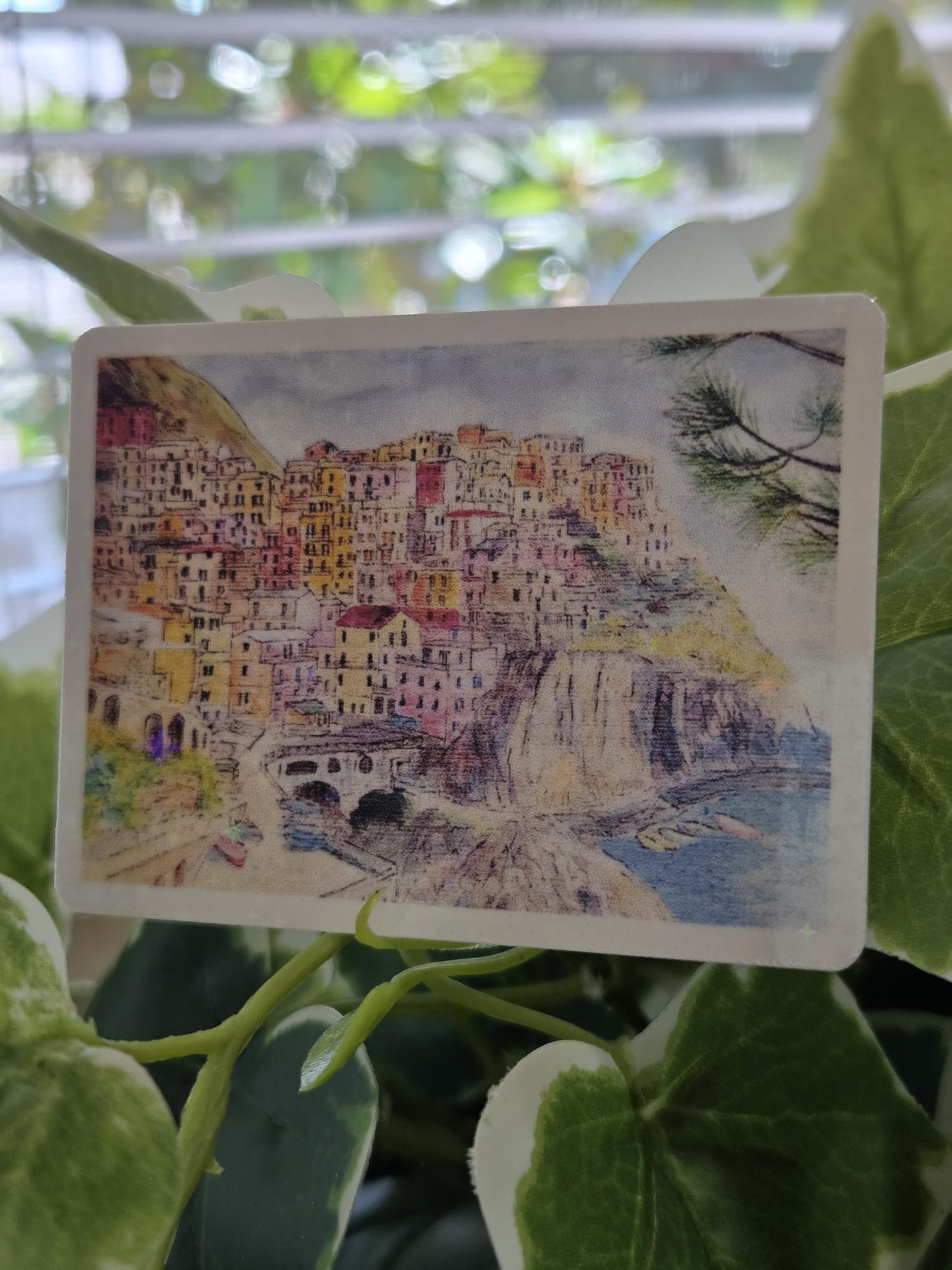 Scenic Town Cinque Terre Italy Vinyl Sticker
