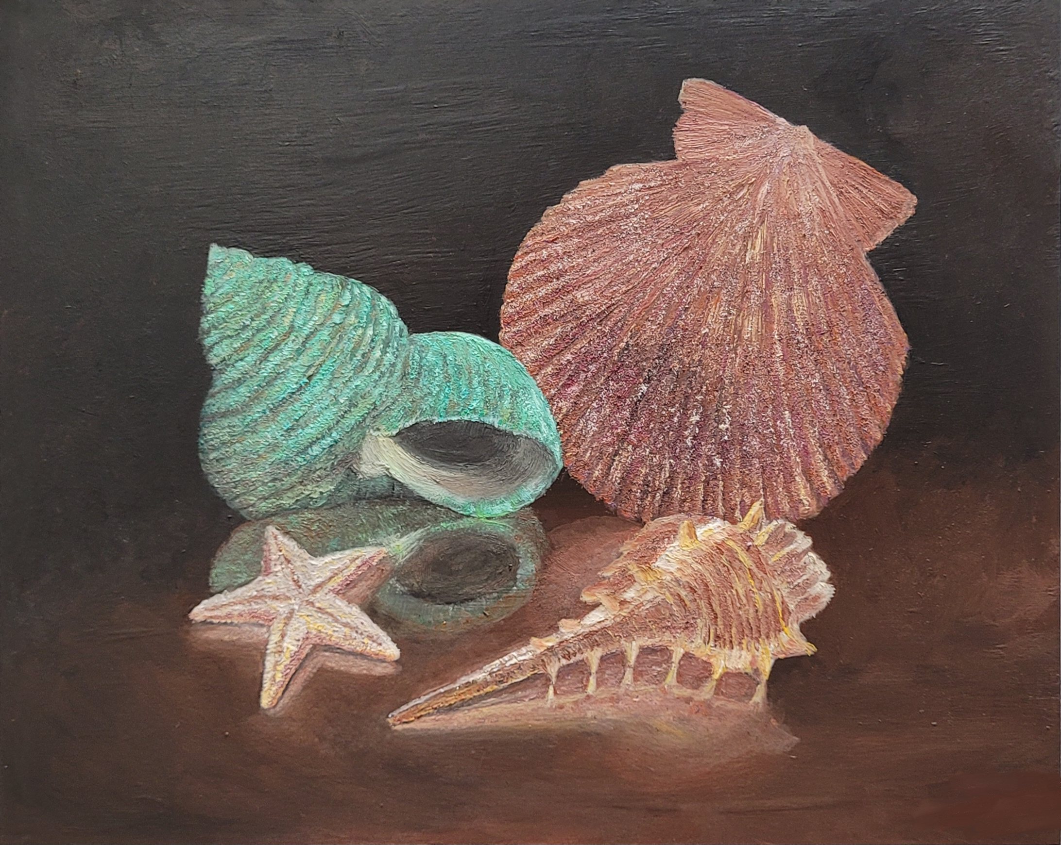 Sea Shells Still Life Painting