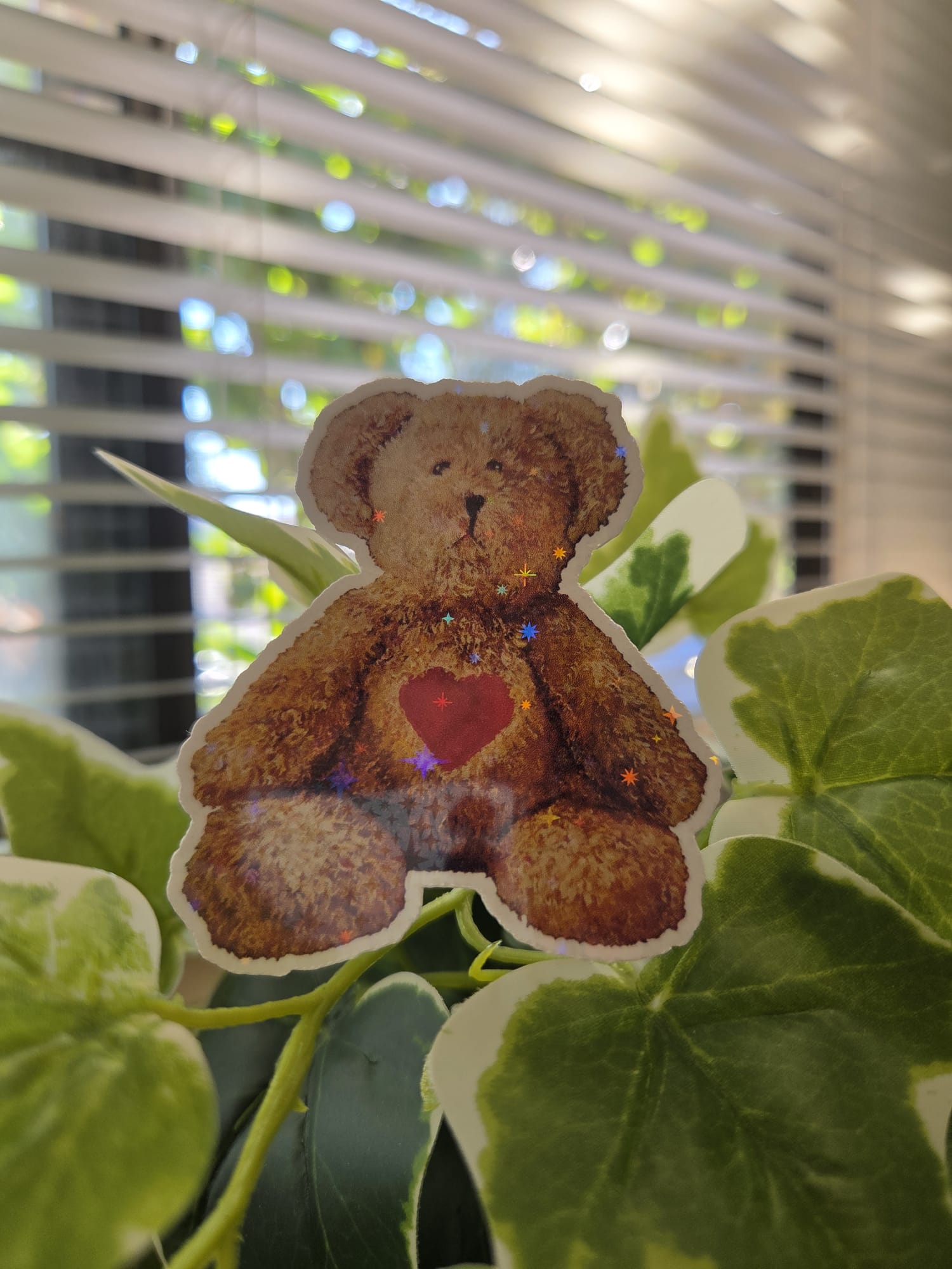 Vinyl Sticker Teddy Bear Still Life Painting