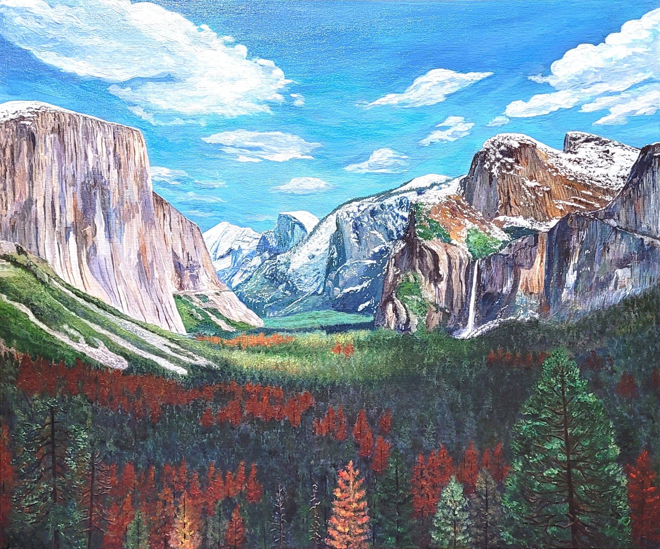 Yosemite Valley Landscape Painting