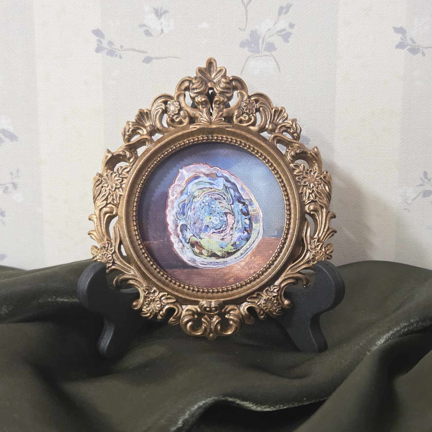 Mini Art Print Abalone Sea Shell Still Life From Original Painting 