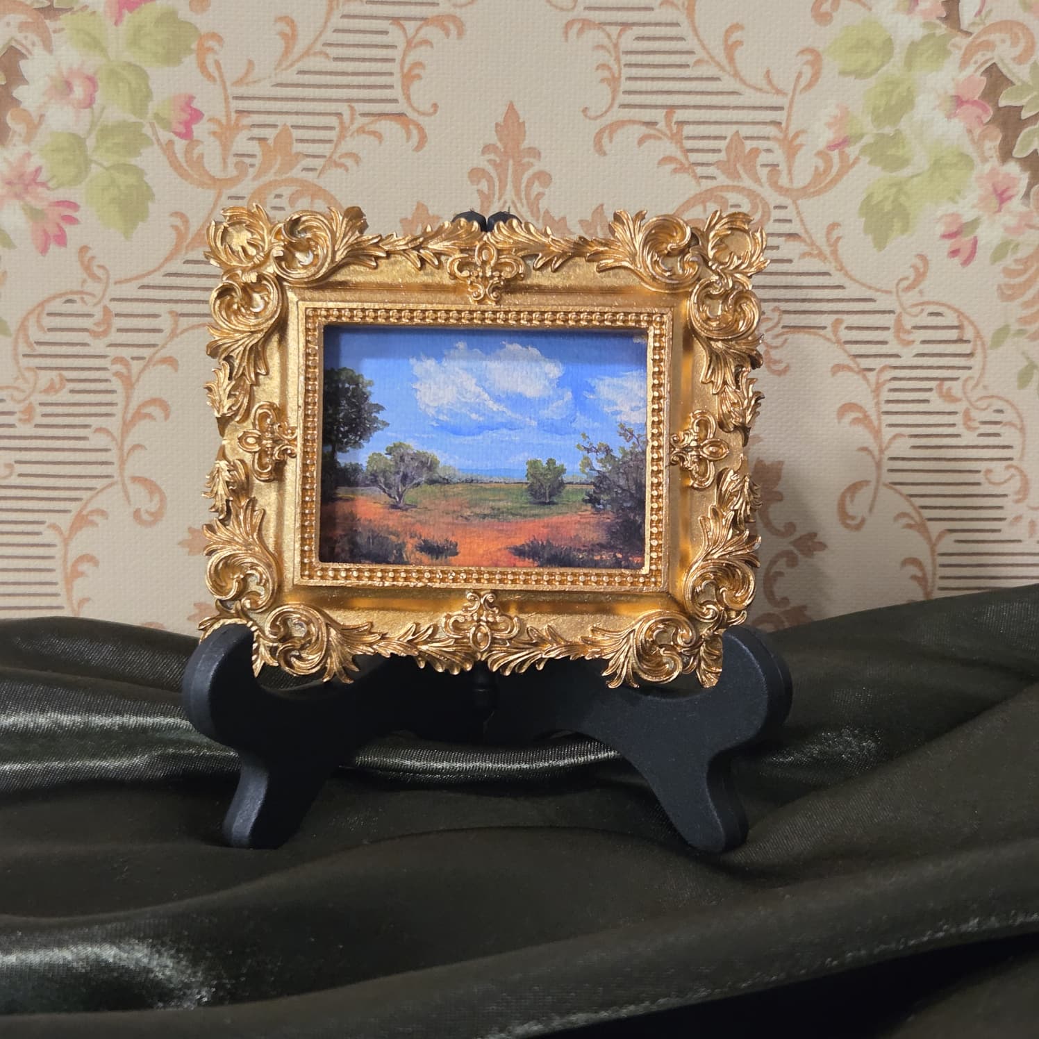 Mini Art Print Trees Landscape From Original Painting 