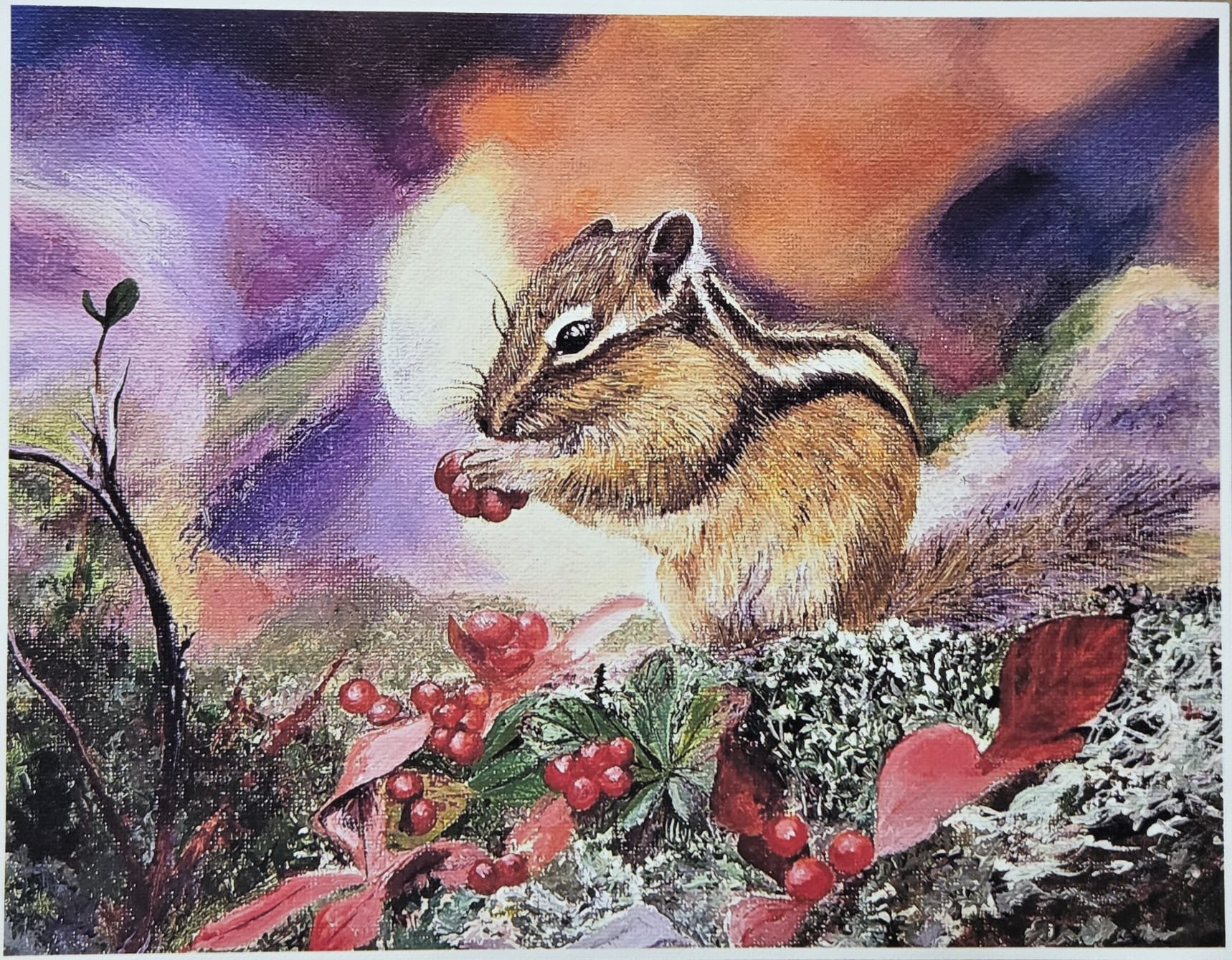 Art Print Ground Squirrel Chipmunk from Original Painting