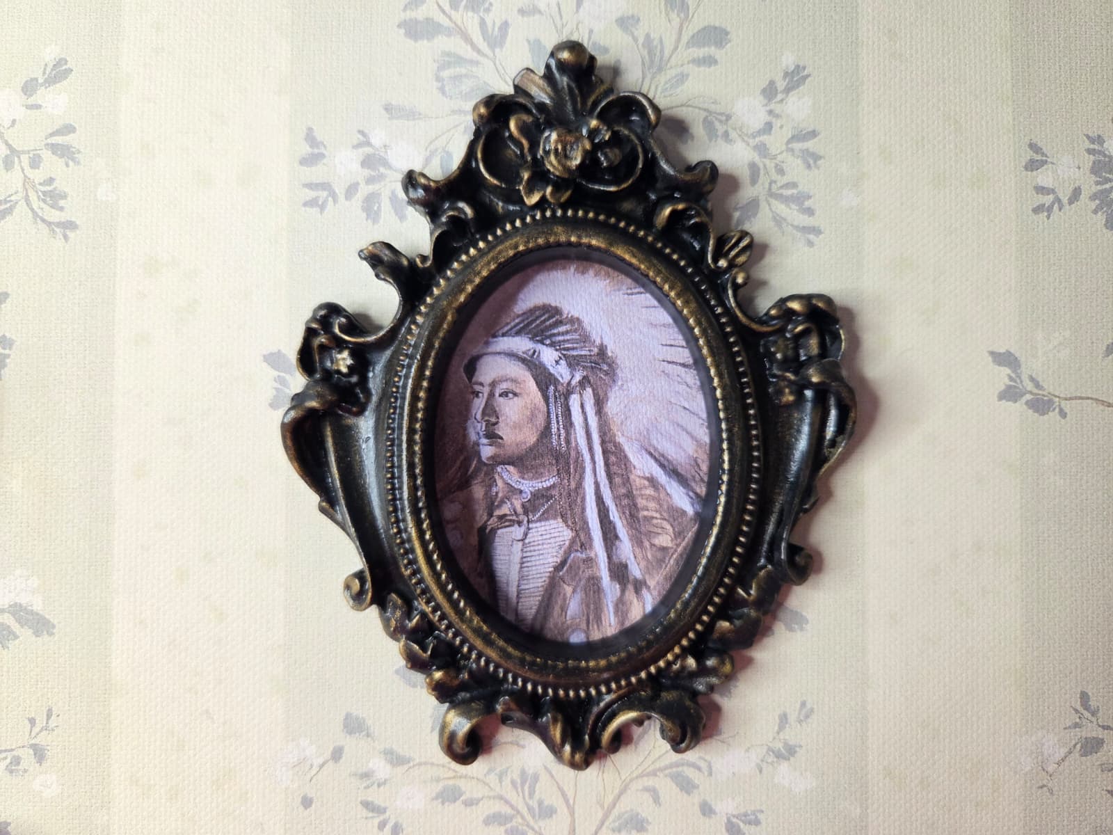 Indigenous Portrait Victorian Style Frame
