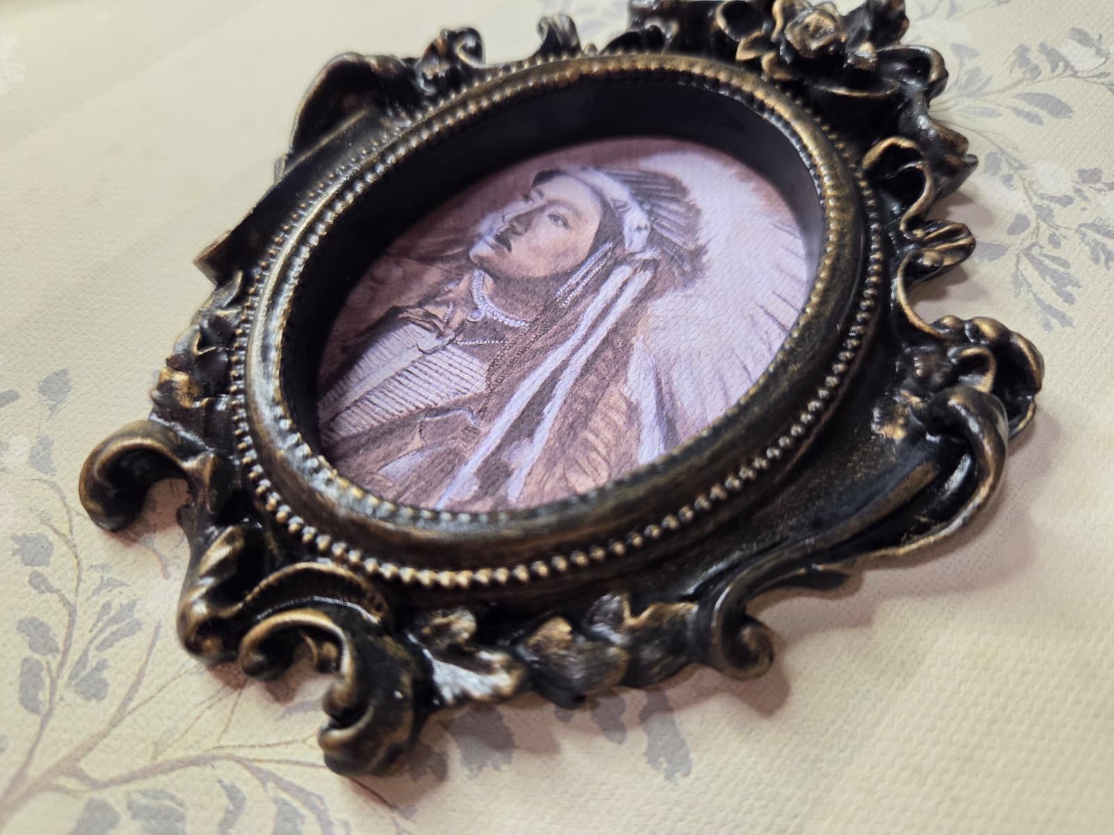 Indigenous Portrait Victorian Style Frame