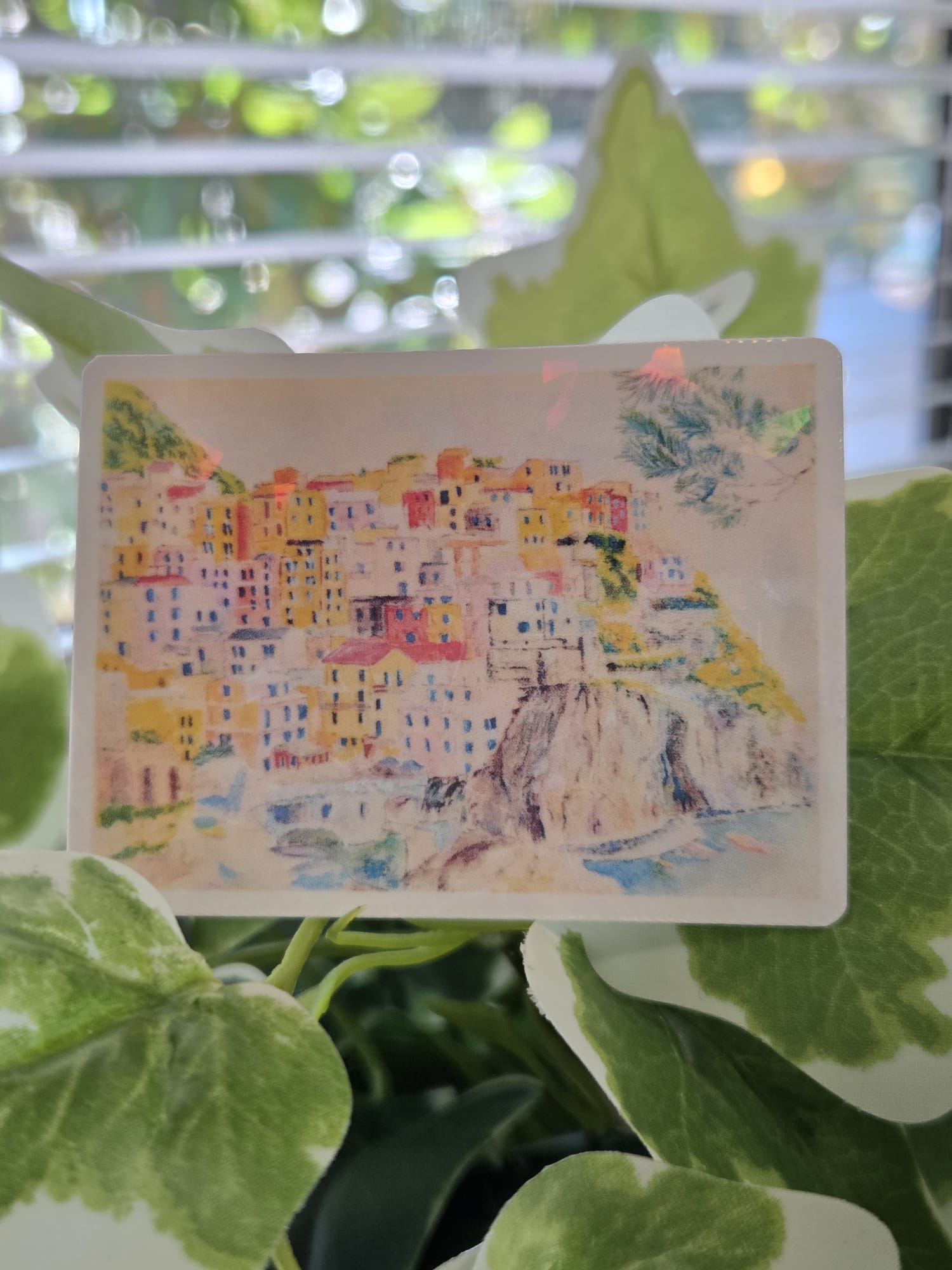 Holographic Cinque Terre Vinyl Sticker