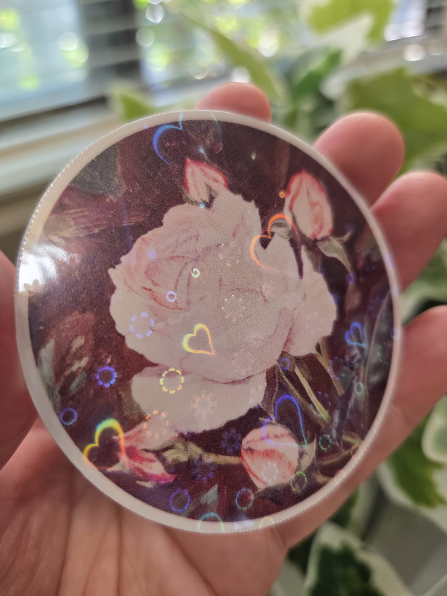 Vintage Rose Art Vinyl Sticker