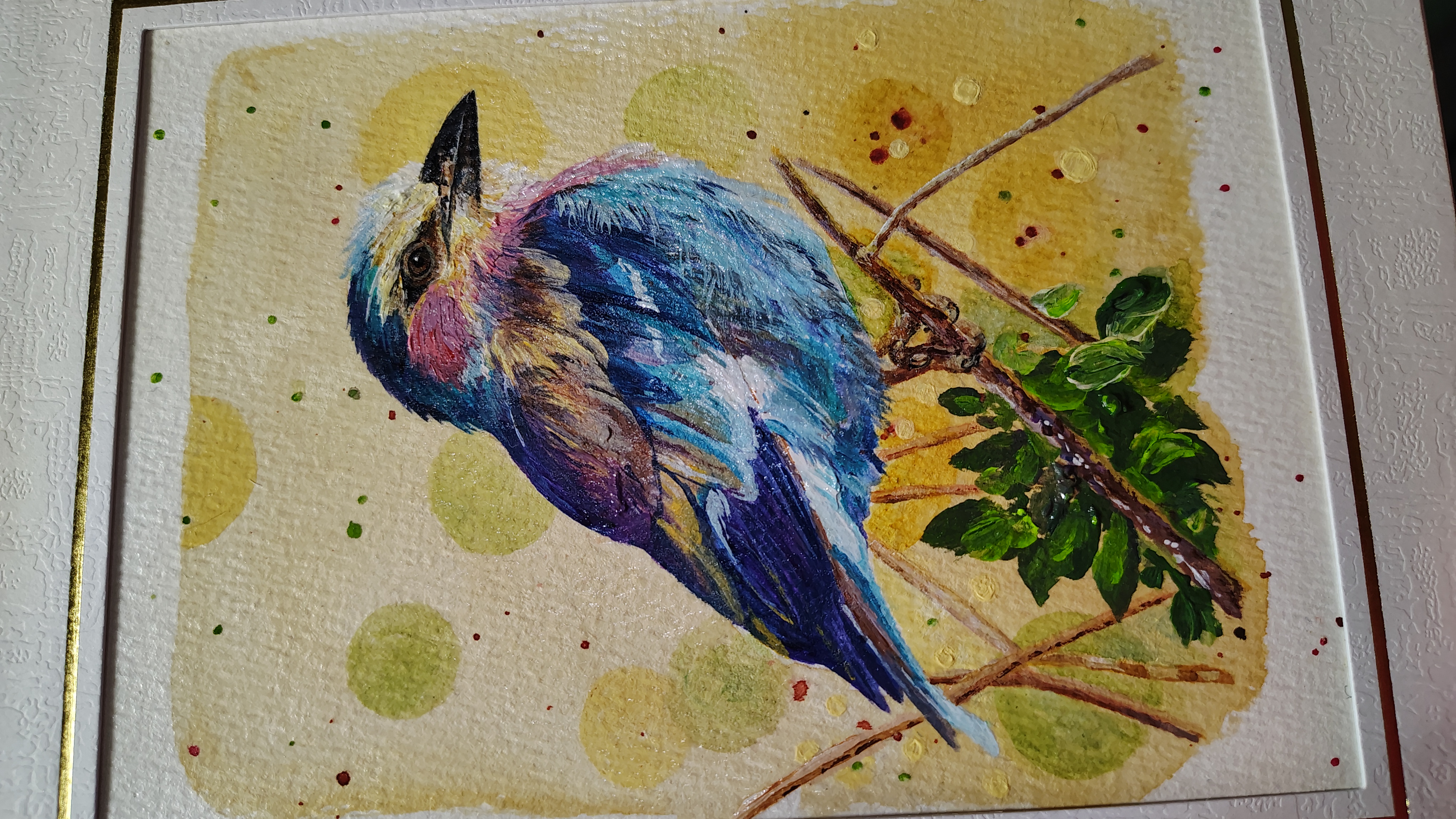 Lilac-Breasted Roller Bird Painting