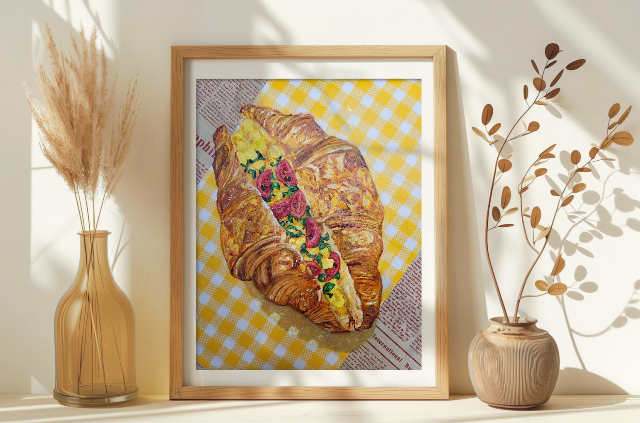 Croissant Art Print 8.5"x11" Unframed