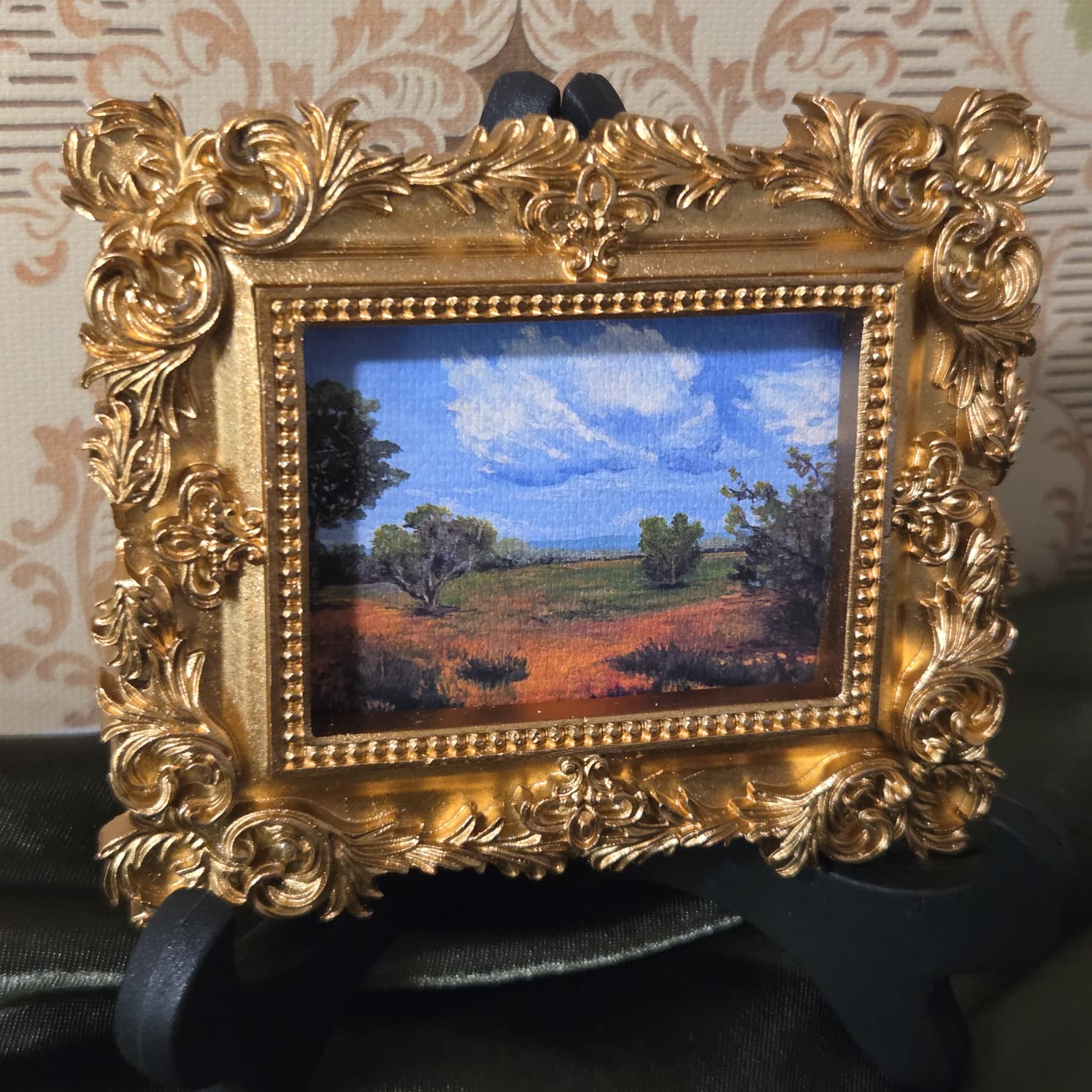Mini Art Print Trees Landscape From Original Painting 