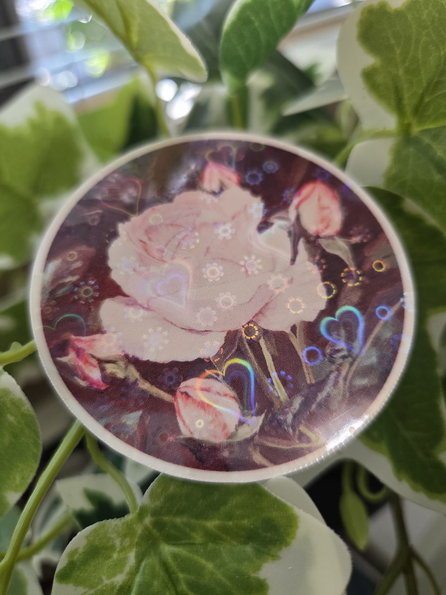 Vintage Rose Art Vinyl Sticker