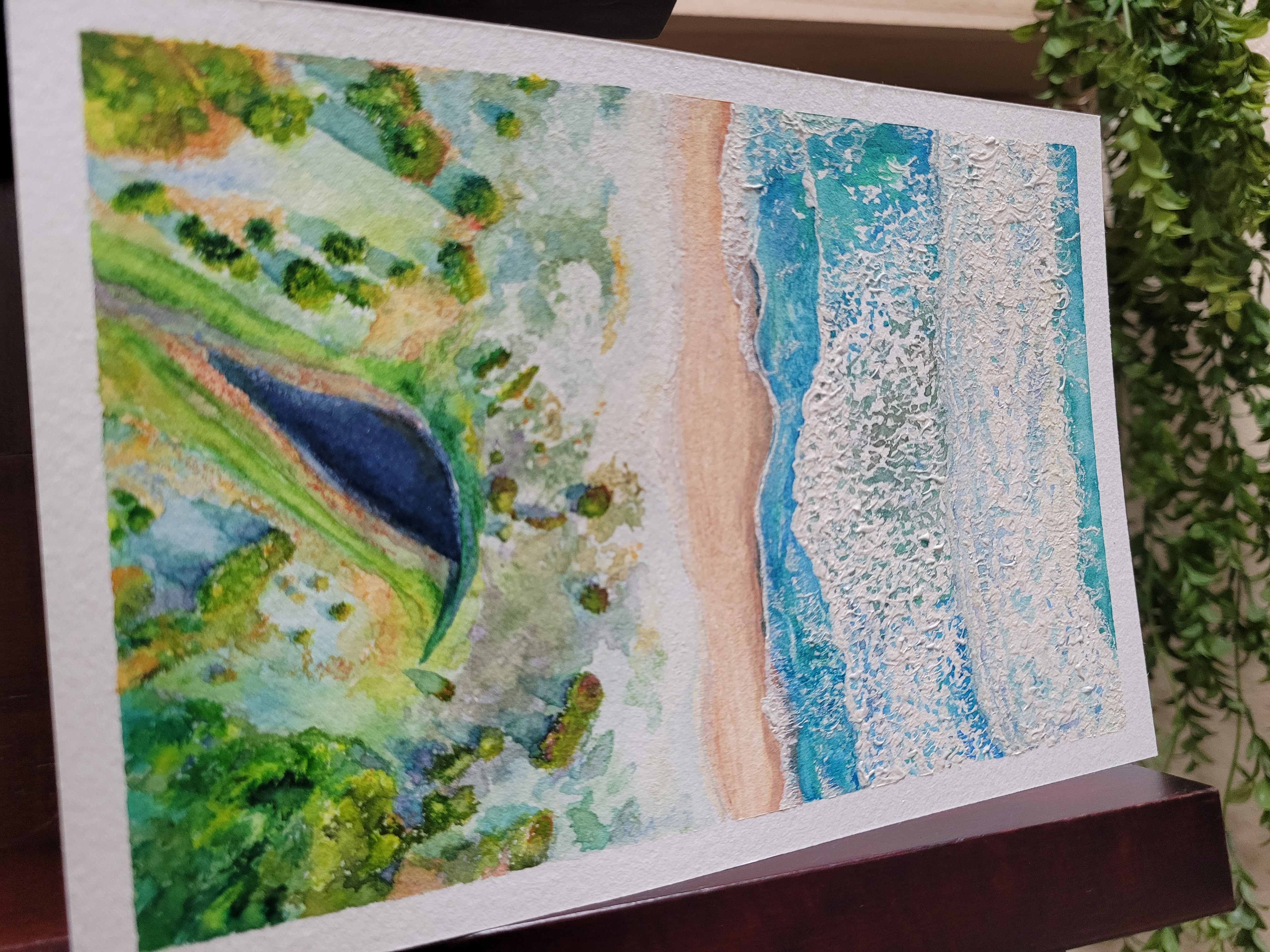 Lampuuk Beach Watercolor Painting