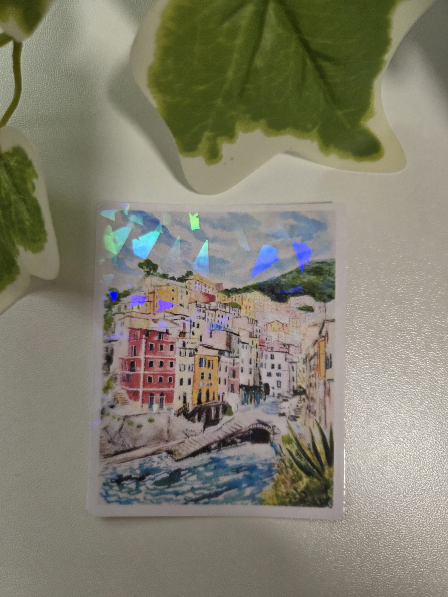 Holographic Italian Cinque Terre Vinyl Sticker