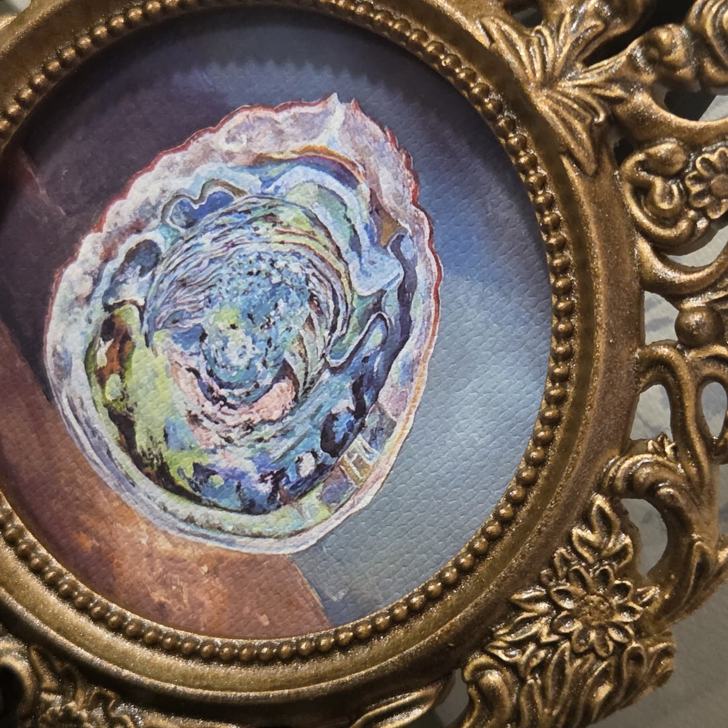 Mini Art Print Abalone Sea Shell Still Life From Original Painting 