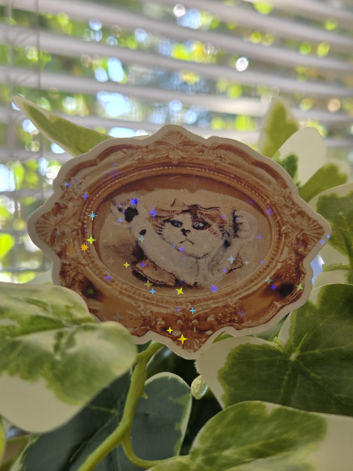 Vintage Cat Portrait Sticker