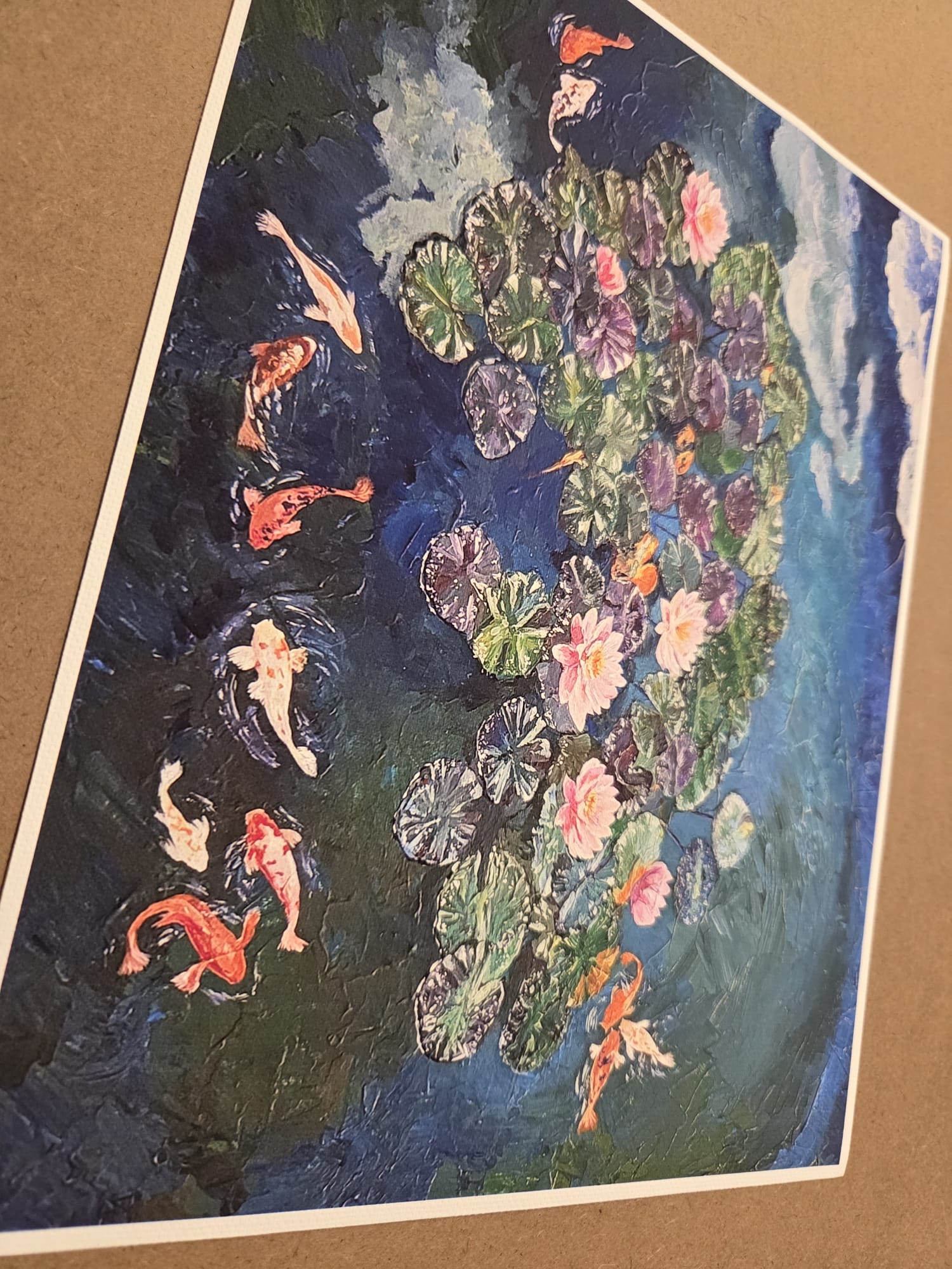 Koi Fish and Water Lily Pond Art Prints
