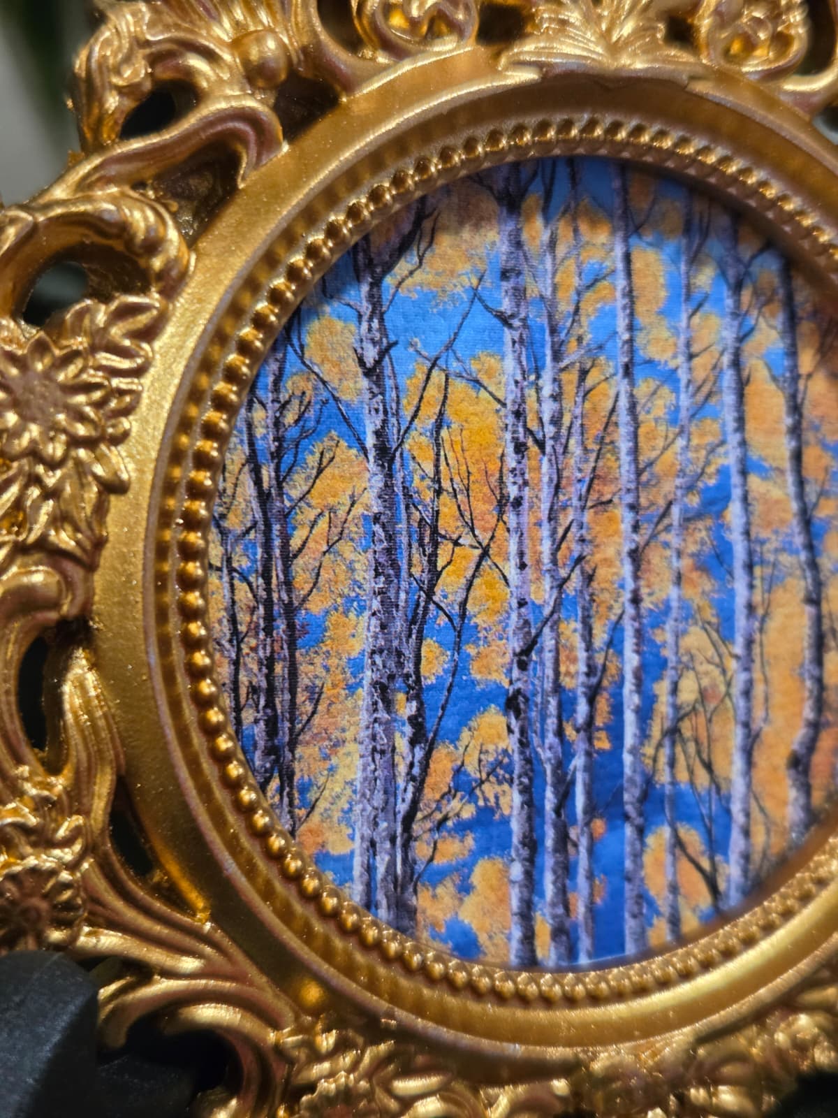 Vintage Ornate Gold Framed Forest Art Print