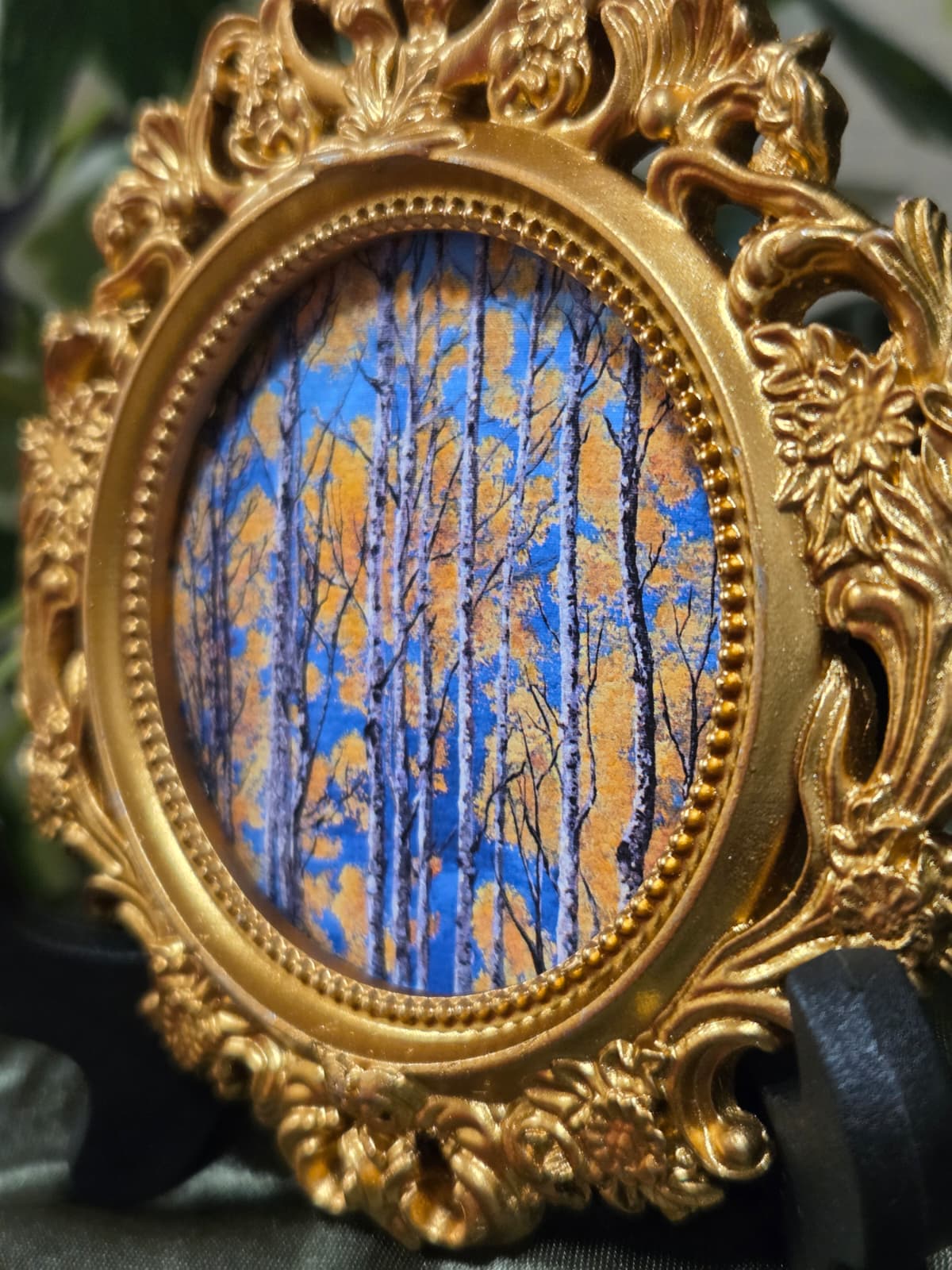Vintage Ornate Gold Framed Forest Art Print