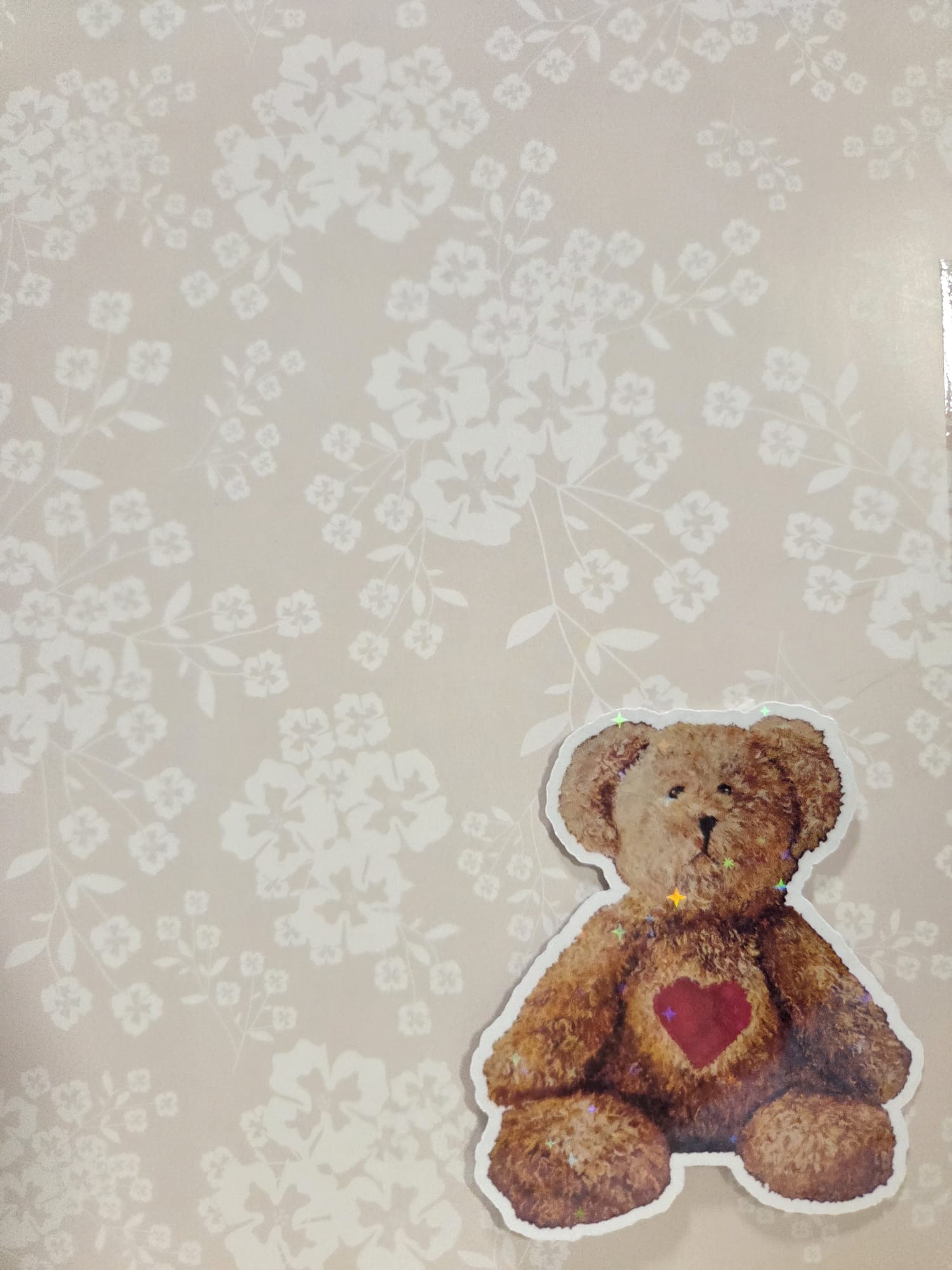 Vinyl Sticker Teddy Bear Still Life Painting