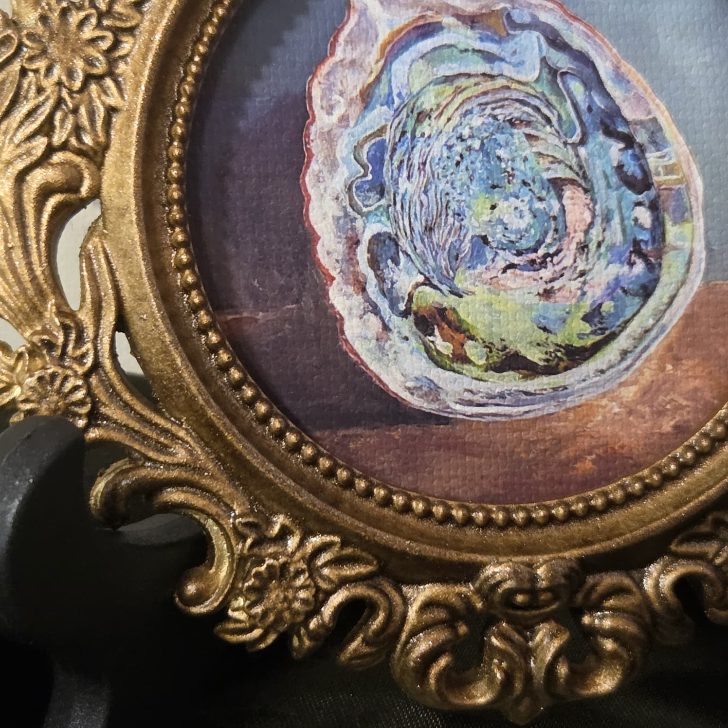 Mini Art Print Abalone Sea Shell Still Life From Original Painting 