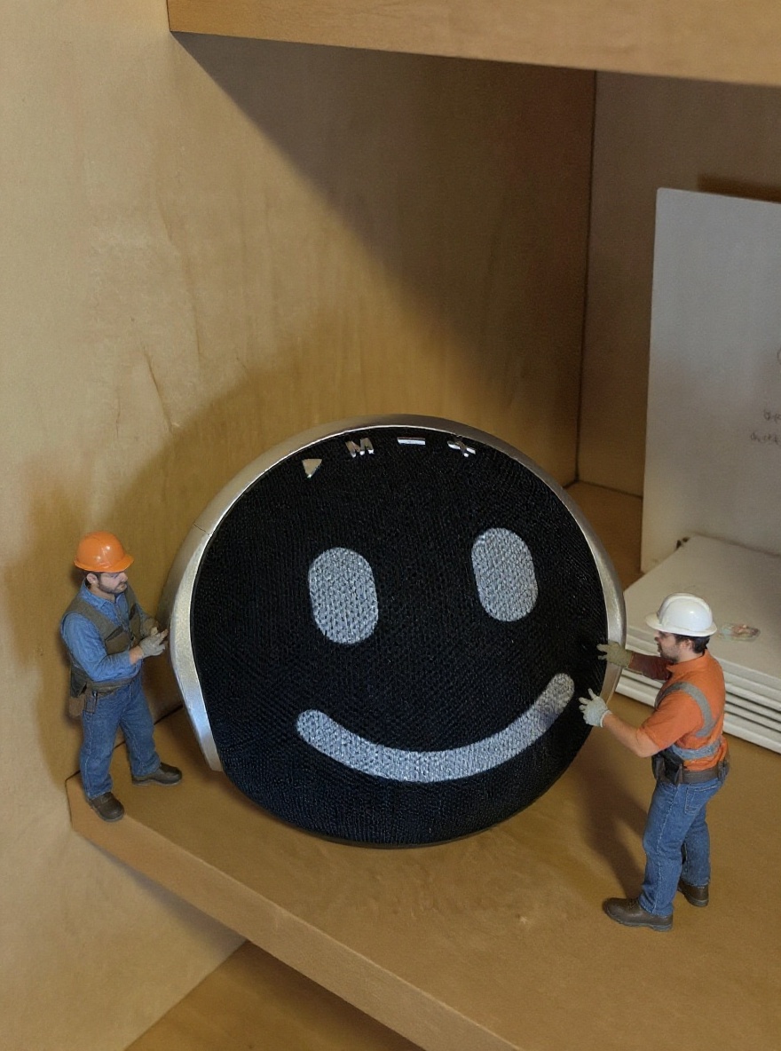 Altavoz inteligente con diseño sonriente (         )