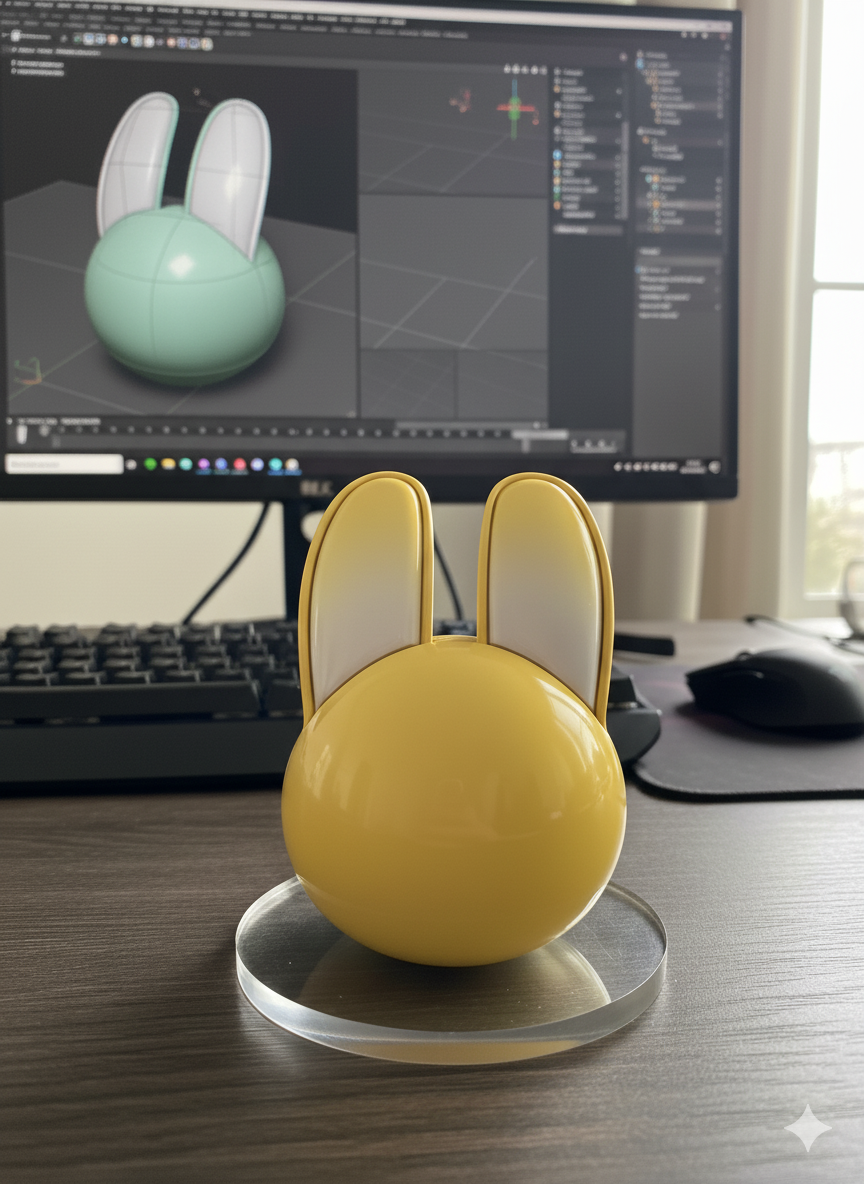 Ratón inalámbrico con orejas de conejo