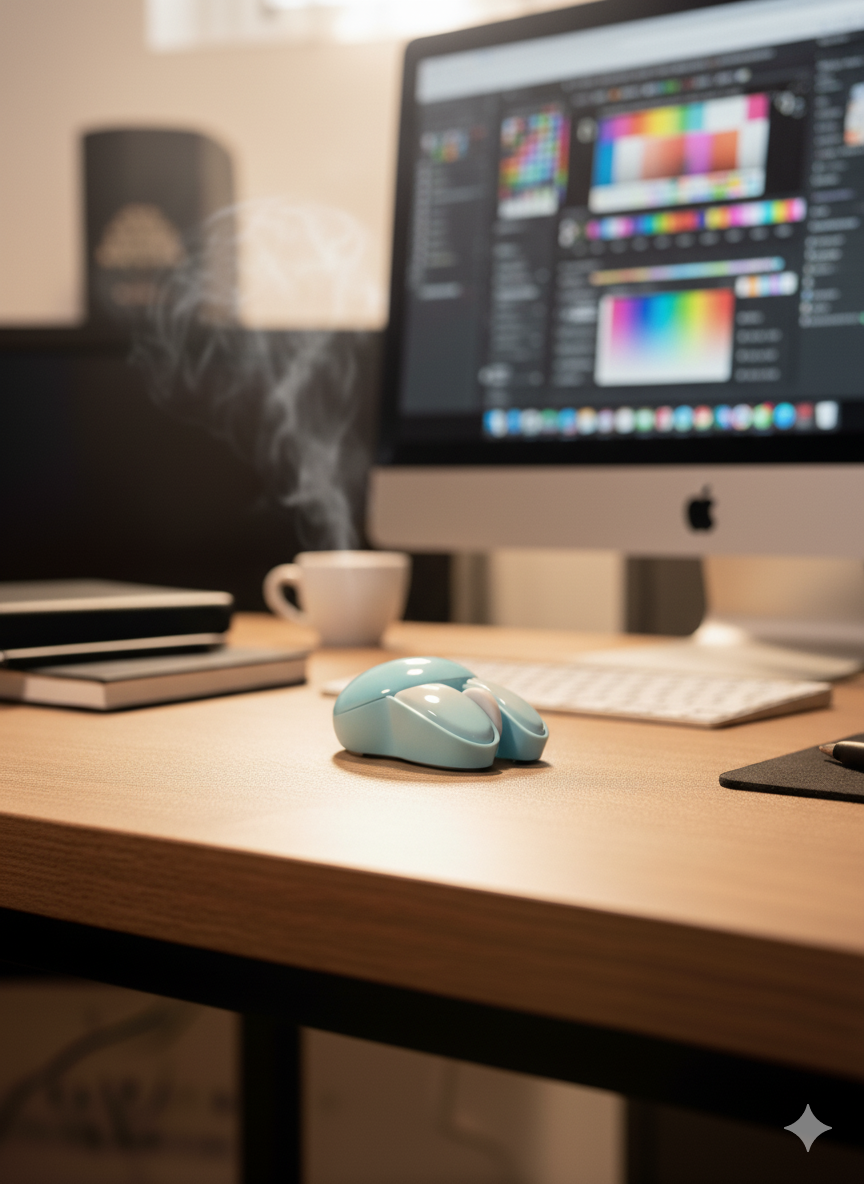 Ratón inalámbrico con orejas de conejo