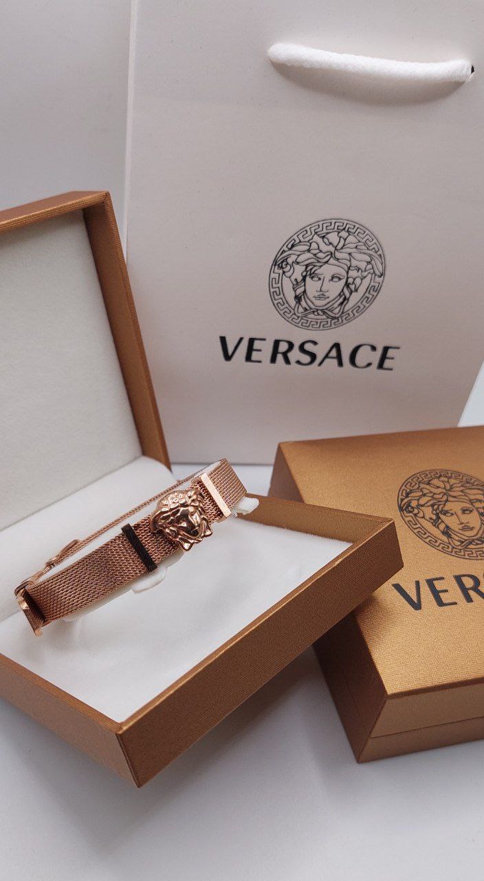 Bracelet Unisexe en Acier Doré – Style Ceinture Versace