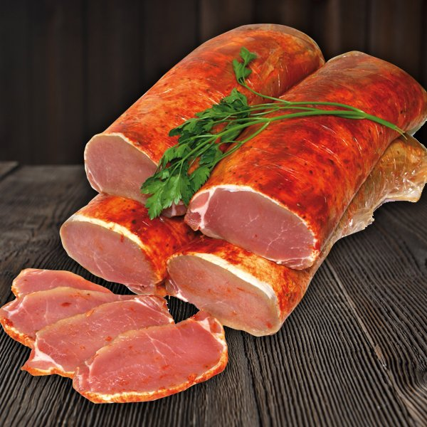 Cinta de lomo adobada al ajillo 11’99€/kg (800g-1kg por unidad)