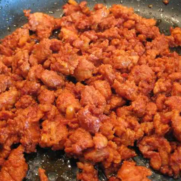 Picadillo de chorizo 9,99€/kg (800g-1kg por unidad)