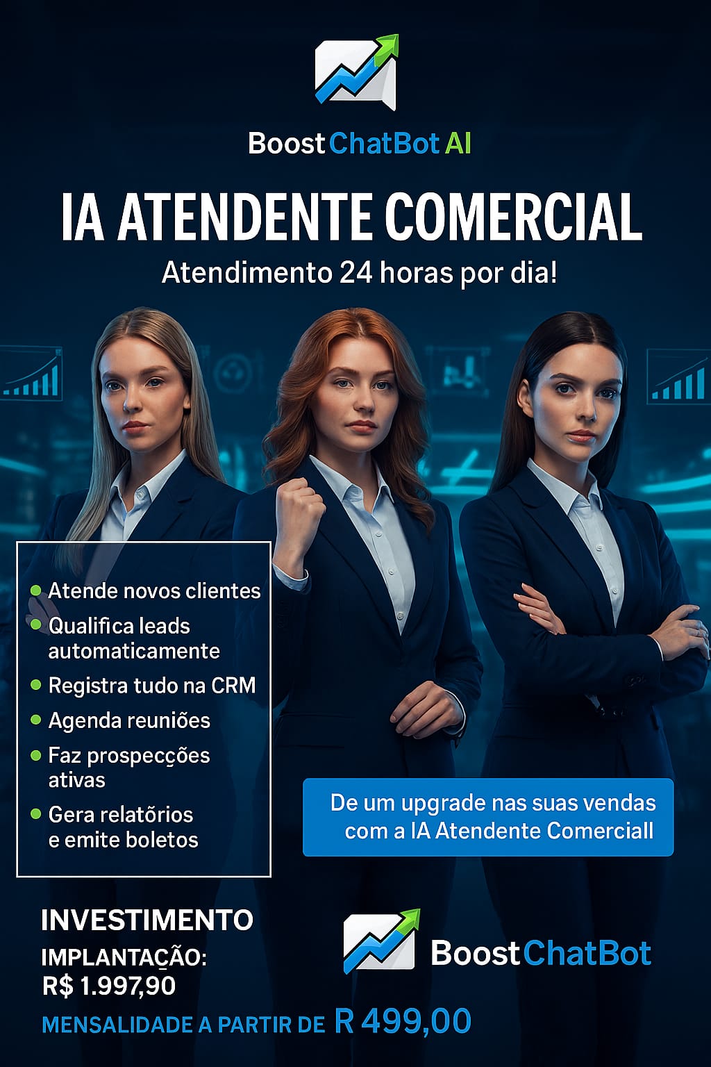Boost ChatBot - SDR, Closer e Suporte 24h para Vendas e Atendimento