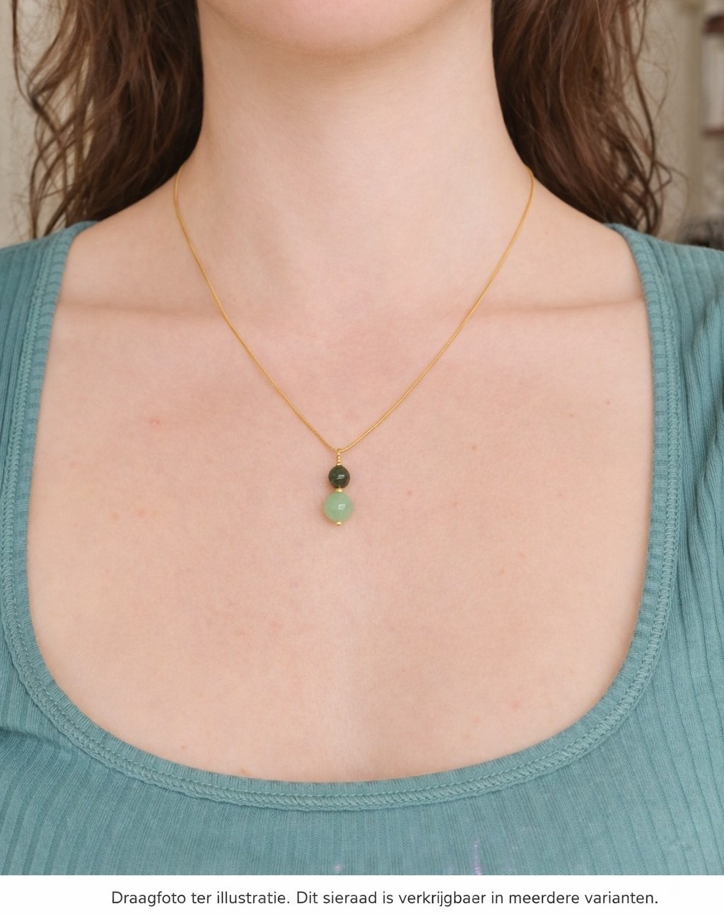 Mosagaat & Aventurijn ketting