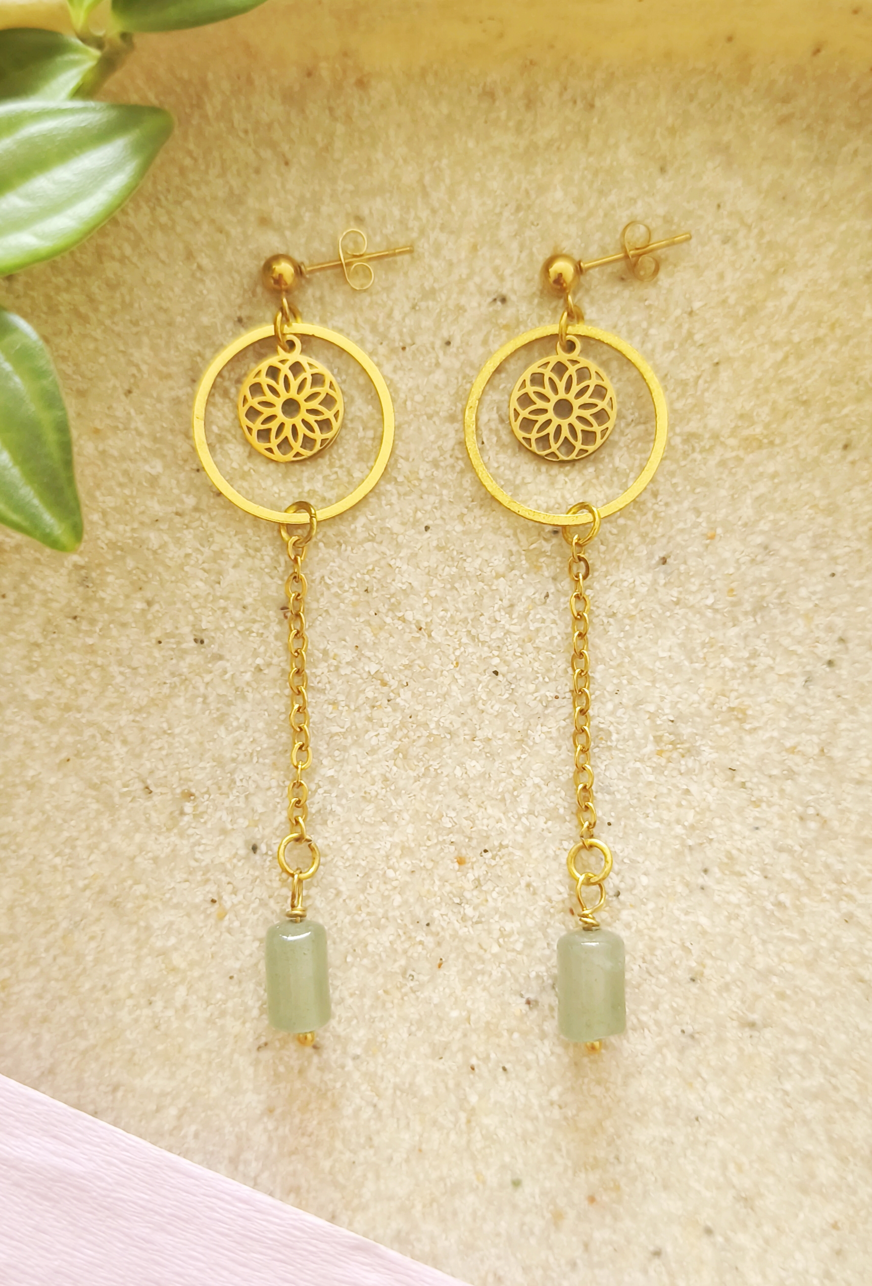 Aventurijn oorbellen