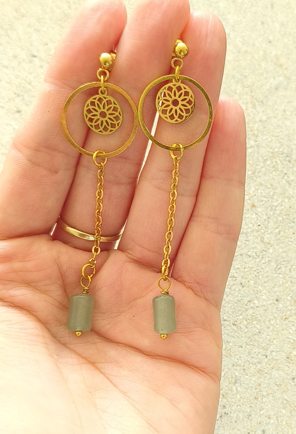 Aventurijn oorbellen