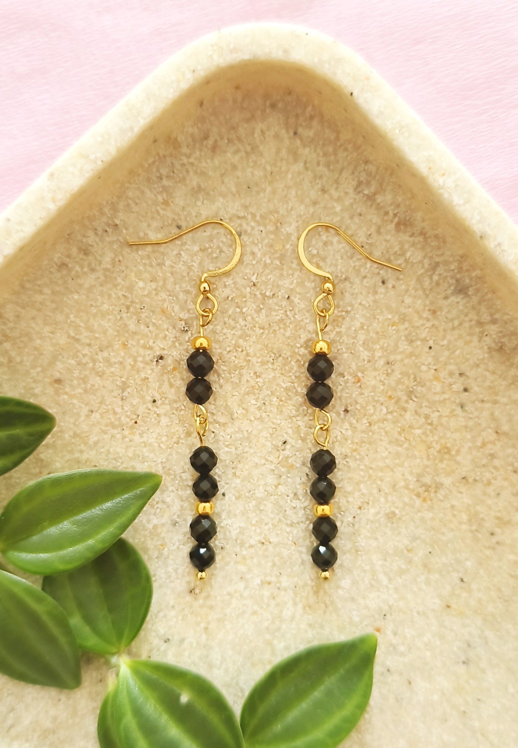 Libelle en onyx sieradenset