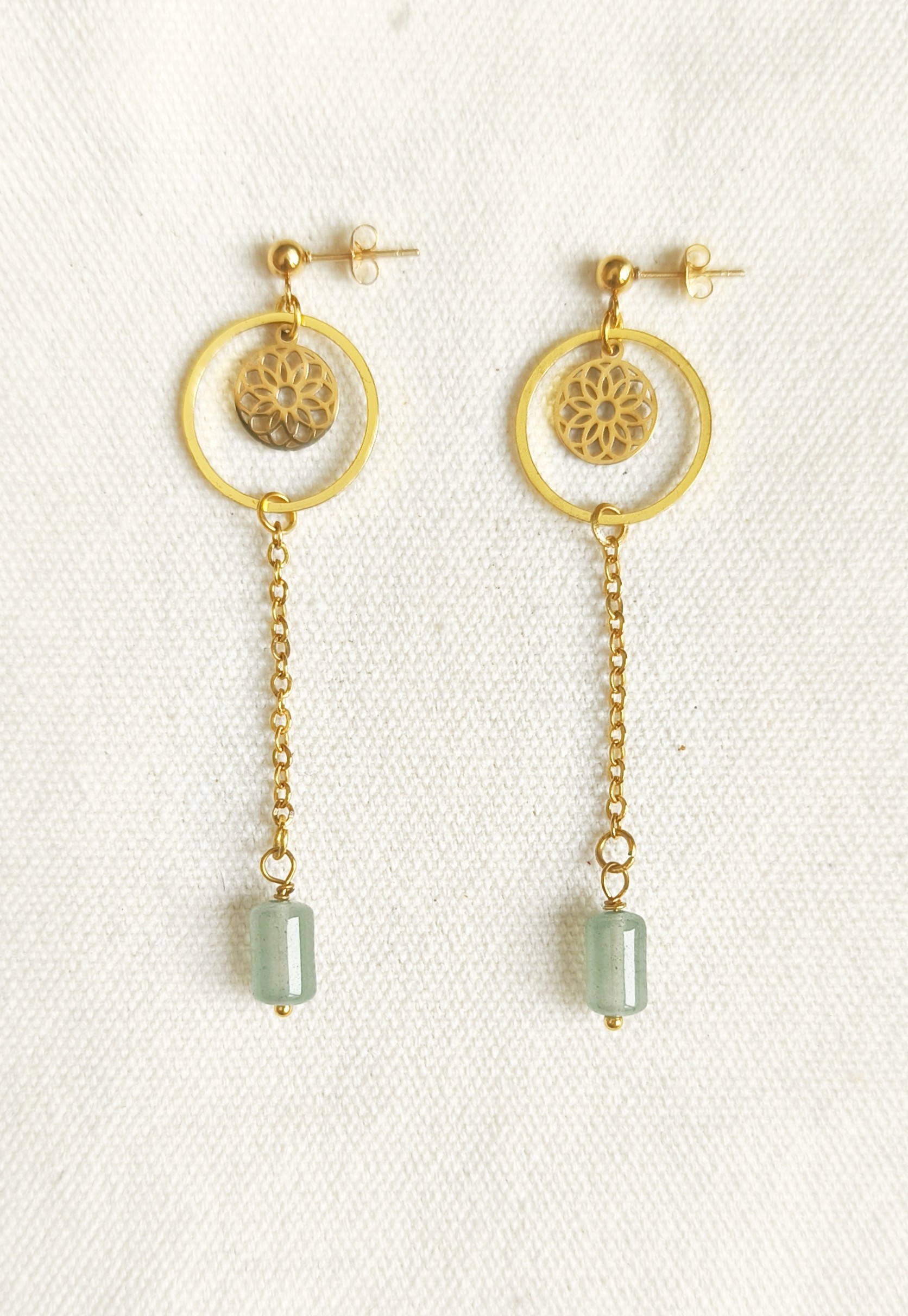 Aventurijn oorbellen