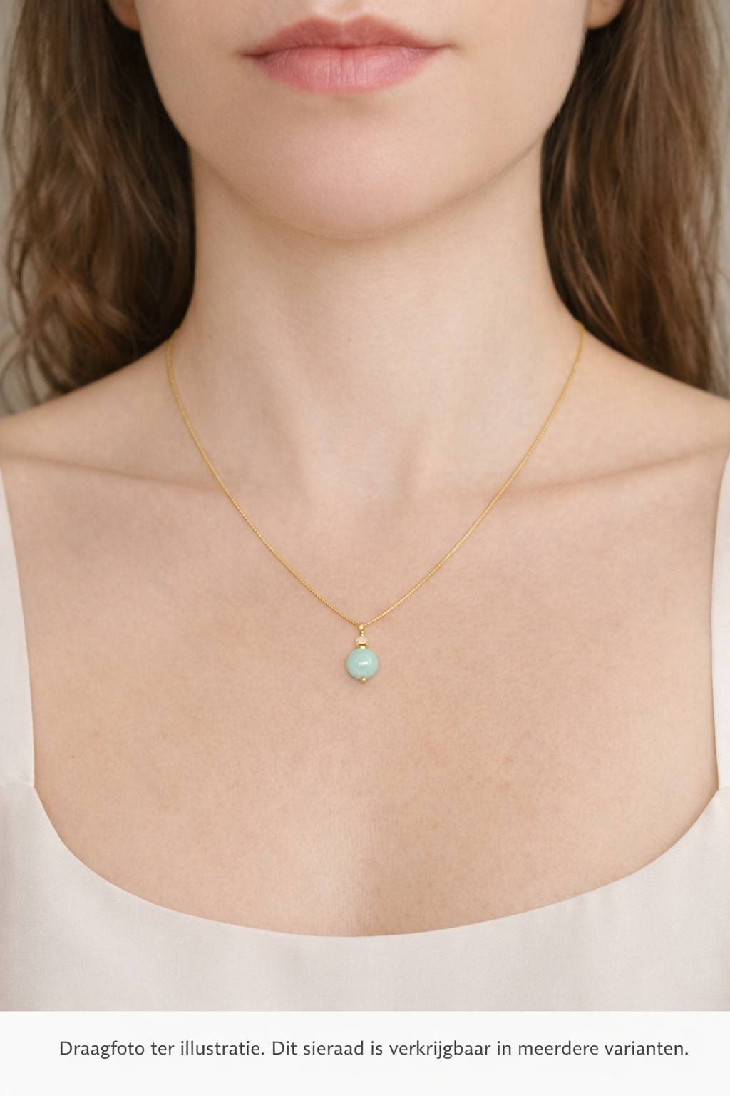 Roze maansteen ketting