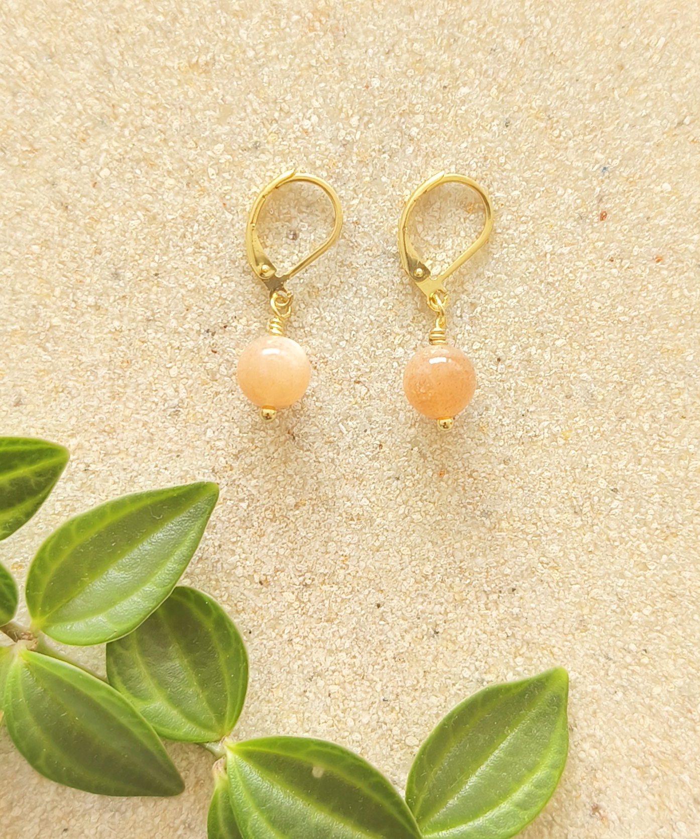 Roze maansteen sieradenset