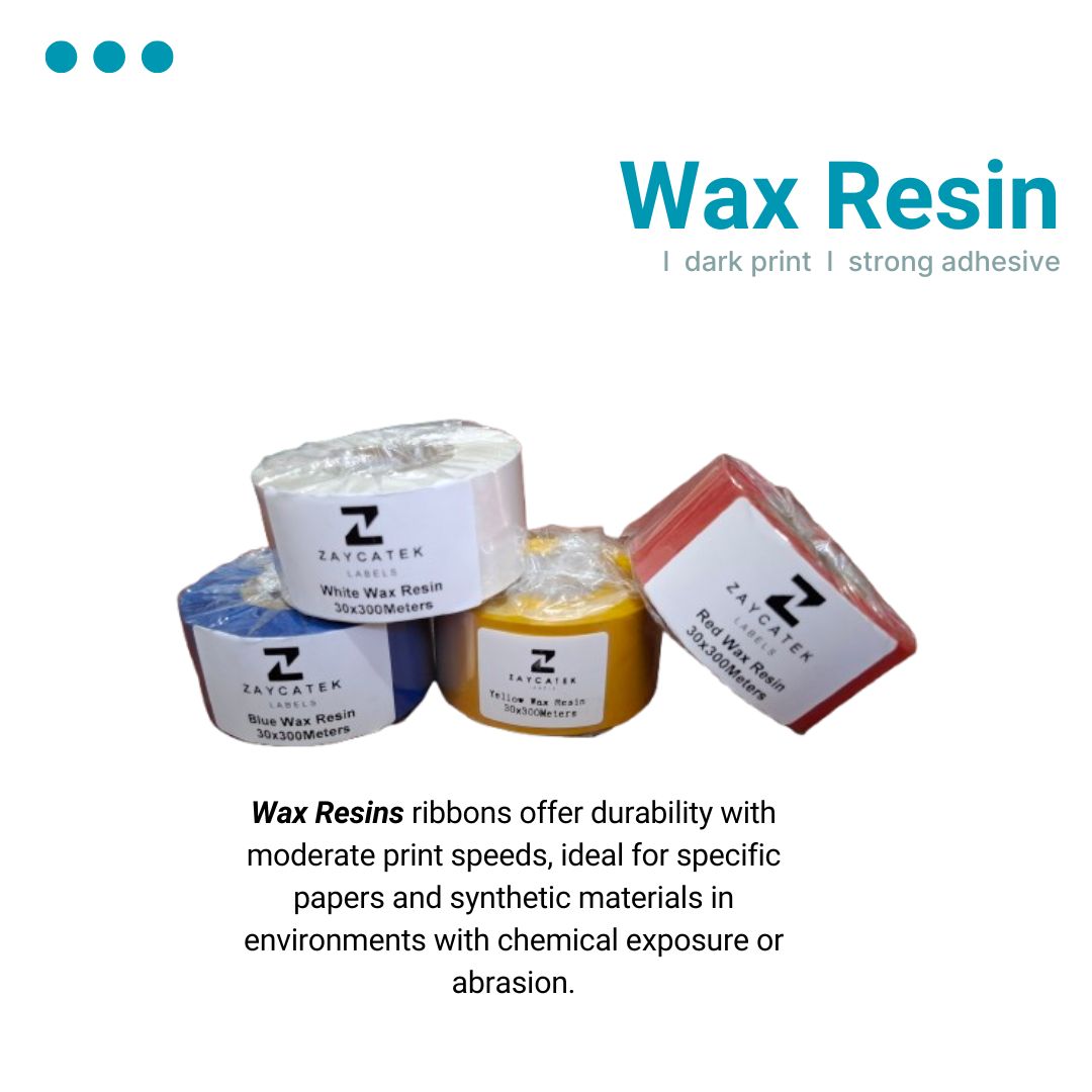 WAX RESIN 300m High Quality  Barcode Thermal Transfer Printer Ribbon