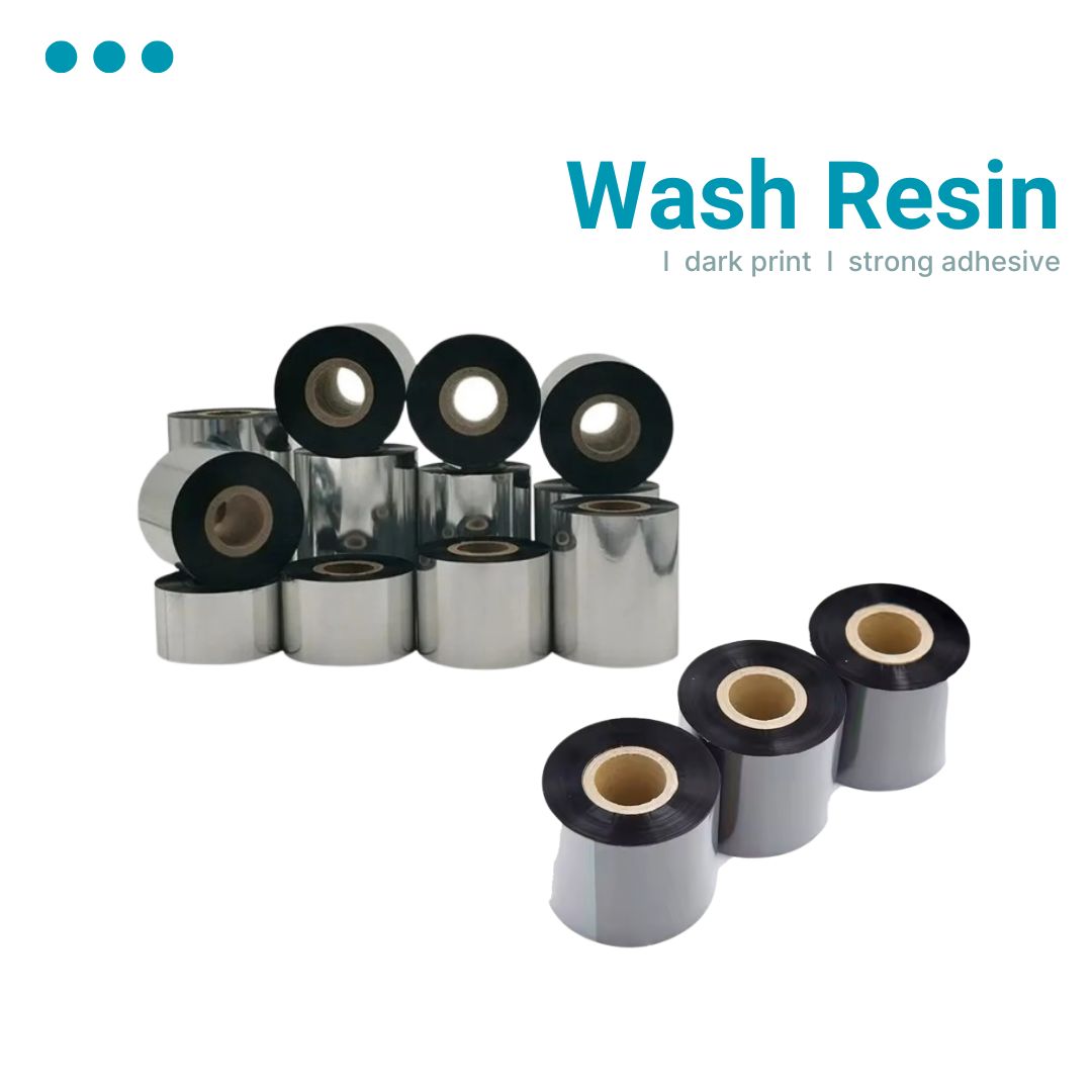 WASH RESIN 300m High Quality  Barcode Thermal Transfer Printer Ribbon - Wash Care Label