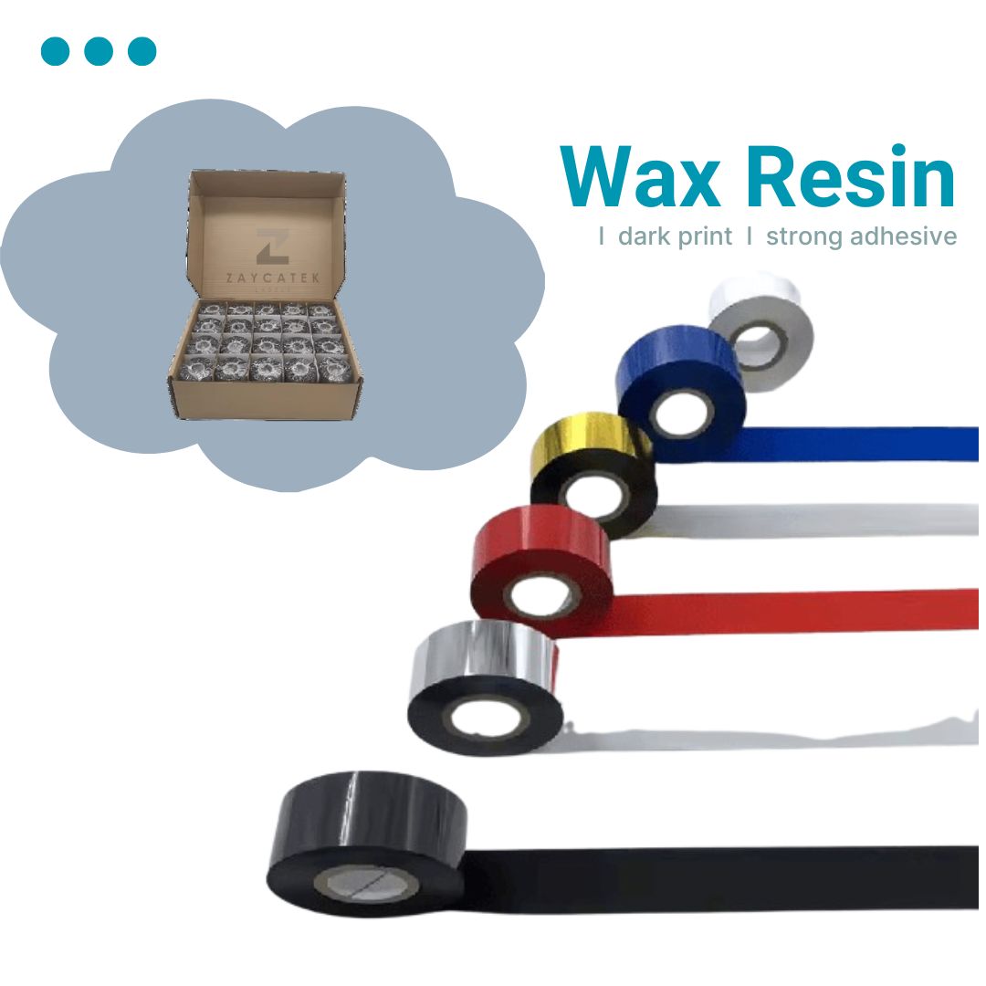 WAX RESIN 300m High Quality  Barcode Thermal Transfer Printer Ribbon