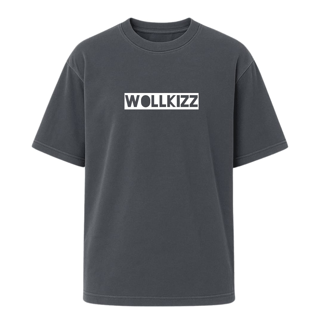 Camiseta Oversized Cinza Chumbo Wollkizz