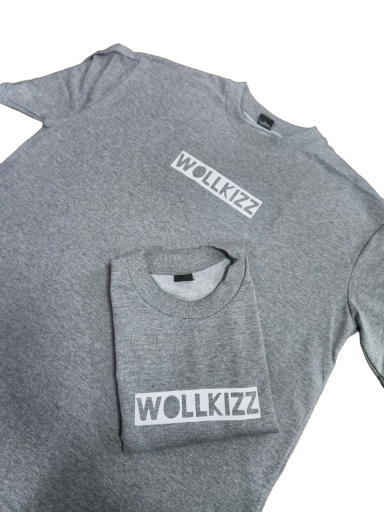 Camiseta Oversized Cinza Wollkizz