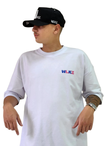 Camiseta oversized Branca Wollkizz