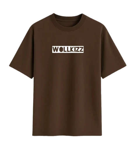 Camiseta Oversized Marrom WOLLKIZZ