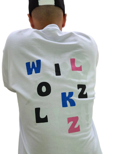 Camiseta oversized Branca Wollkizz