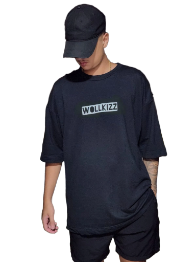 Camiseta Preta Oversized Wollkizz