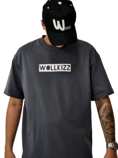 Camiseta Oversized Cinza Chumbo Wollkizz