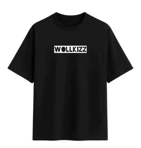 Camiseta Preta Oversized Wollkizz